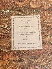 2 Vol COLLECTED PAPERS OF JOSEPH BARON LISTER Classic of Medicine 1979 Near Mint