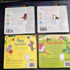 4 Kids Interactive & Sound Books Usborne Tiger Tales Farm Pets Trucks Dinos