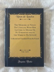 Ninon de Lenclos The Memoirs of Ninon de Lanclos Vol 1 Hardcover