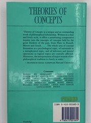 Theories of Concepts by Morris Weitz, Hardcover 1988, B138
