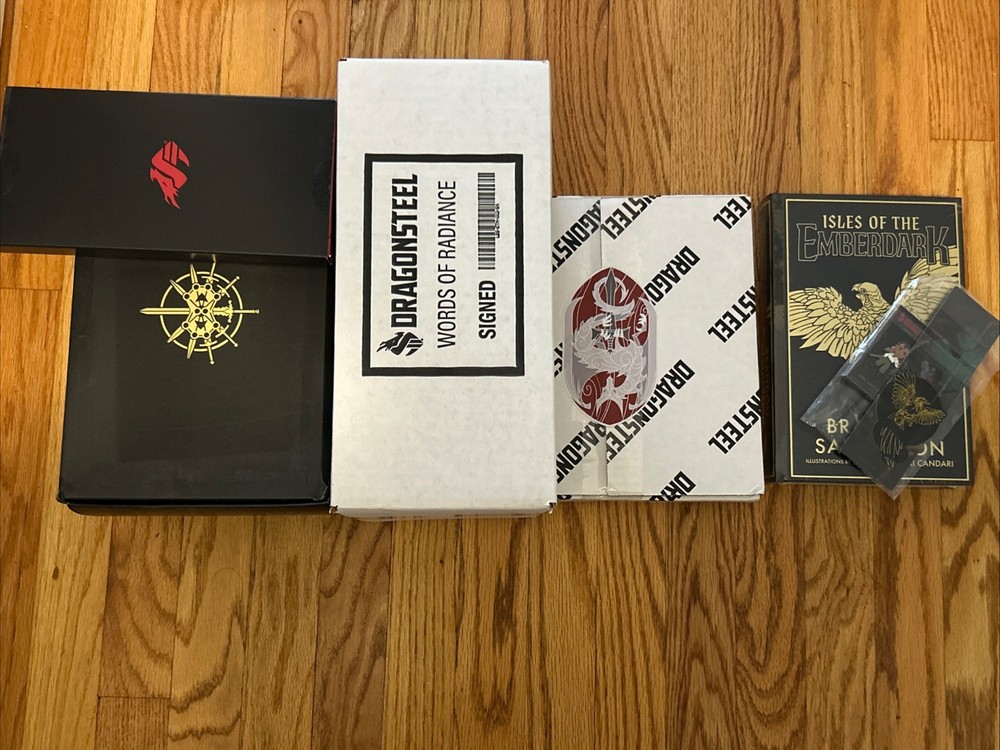 Brandon Sanderson Signed # Words Radiance Swag Dragonsteel Isles Emberdark Kicks