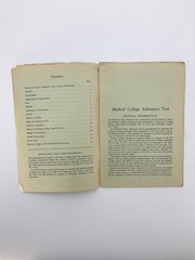 Medical College Admission Test Bulletin of Information 1951 Educational Testing