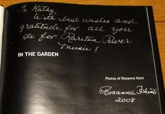 2008 In The Garden by Rosanna Hunt SIGNED Hardcover Book D/J 39 Pages RARE!!