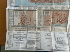 Vintage 1922 Rider’s Standard Map of the Bermuda Islands w/ Fold Out Map