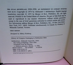 The Gulag Archipelago Set Vol. 1 & 2 by Aleksandr I. Solzhenitsyn 1st Edition