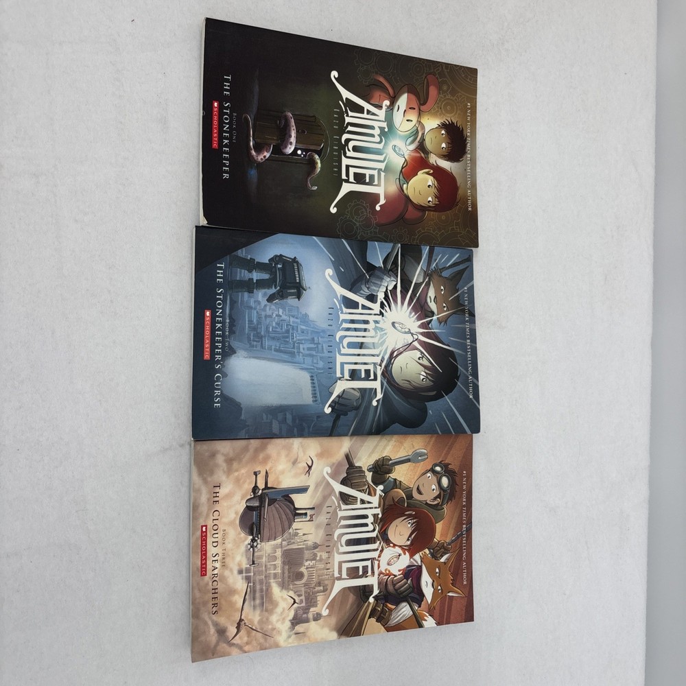 Lot of 3 AMULET Series Books #1-3 by Kazu Kibuishi Graphic Novels