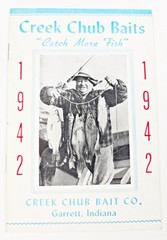 Extremely Rare 1942 Creek Chub Lures Wartime Expo Booklet EX Condition