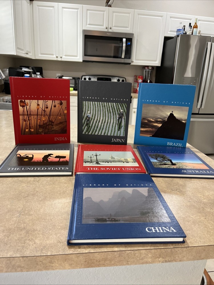 The Library of Nations 7 Volumes Time Life Hardcover Books Home School Library