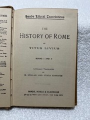 HISTORY OF ROME Titus Livius Book 1 & 2 in 1 Volume Italy Hinds Noble Eldredge