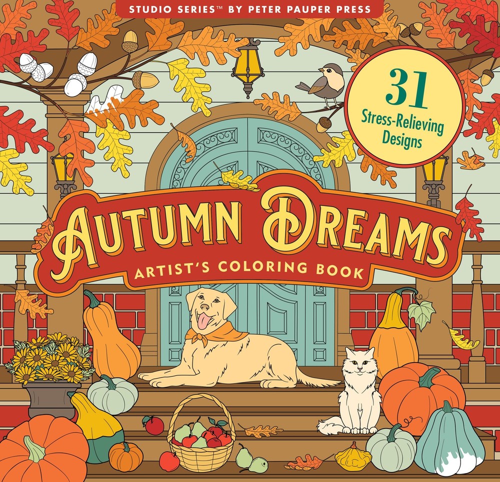 Autumn Dreams Coloring Book – 31 Stress Free Designs (Peforated Pages for Ea…