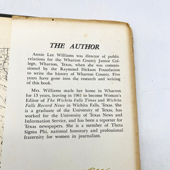 The History of Wharton County Texas 1846-1961 Annie Lee Williams Hardcover DJ