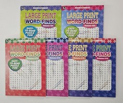 6 New Large Print Word-Finds Puzzle Books Kappa Games Vol #452-516~ Search,Hunt