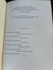Prentice-Hall international series theoretical and applied mechanics RARE 1st ed