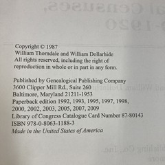 Map Guide to the US Federal Censuses 1790-1920 SC Thorndale & Dollarhide Good