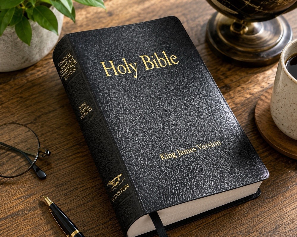 Original African Heritage Study Bible KJV Black Leatherette 1993 Winston
