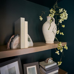 Set of 2 Beautiful Decorative Linen Books – Aesthetic Faux/Fake Books for Modern