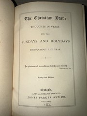 1866 The Christian Year Thoughts in Verse Fine Leather Binding Oxford Antique