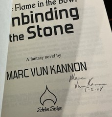 SIGNED COPY Unbinding the Stone by Marc Vun Kannon Trade Paperback Great Find