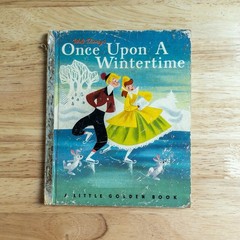 Once Upon A Wintertime Walt Disney Little Golden Book 1950 1st Ed A D12 Vintage