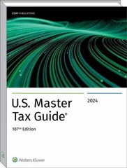 U.S. Master Tax Guide 2024 – Paperback, by CCH Tax Law Editors – Very Good