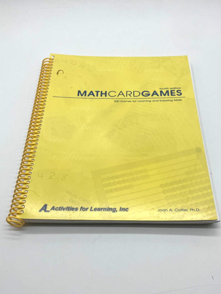 Activities for Learning Math Card Games 4th Edition Spiral-bound + DVD Included