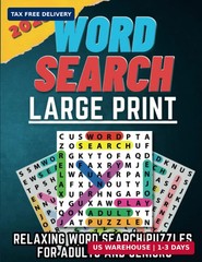2023 Large Print Word Search Book for Adults and Seniors: Themed Relaxing Fun A