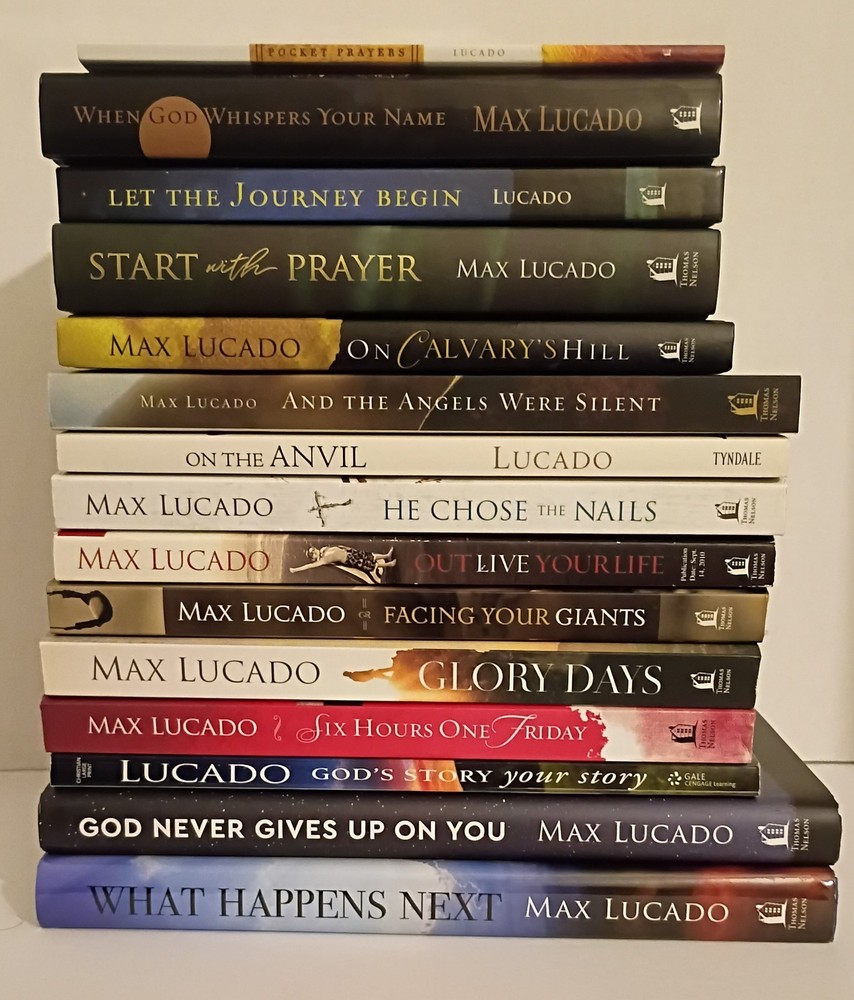 Max Lucado Lot of 15 – HC, DJ, PB, Spirituality, Religion Book Collection