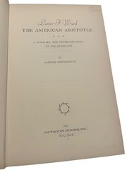 The American Aristotle Lester F Ward 1965 Reprint Sociology Octagon