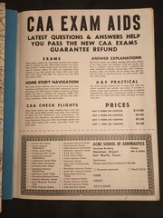 Commercial Pilot CAA Exams 1960 with Maps Acme School of Aeronautics