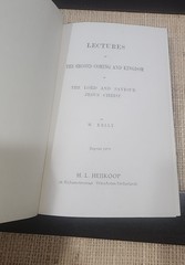 Lectures on the Second Coming of the Lord Jesus Christ by W. Kelly 1970
