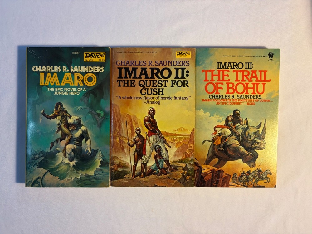 Charles R. Saunders – First three Imaro PAPERBACKS Daw 1st editions