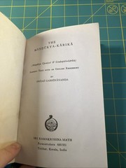 Mandukya Karika Gambhirananda 1987 HC Advaita Vedanta Hindu
