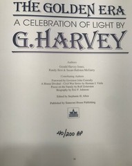Rare 1990 SIGNED LIMITED GERALD HARVEY -The GOLDEN ERA : A Celebration of Light