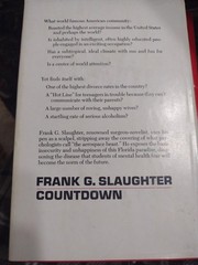 Pair Of Frank G. Slaughter Novels. HC. 1970-1971. Countdown &Code Five.