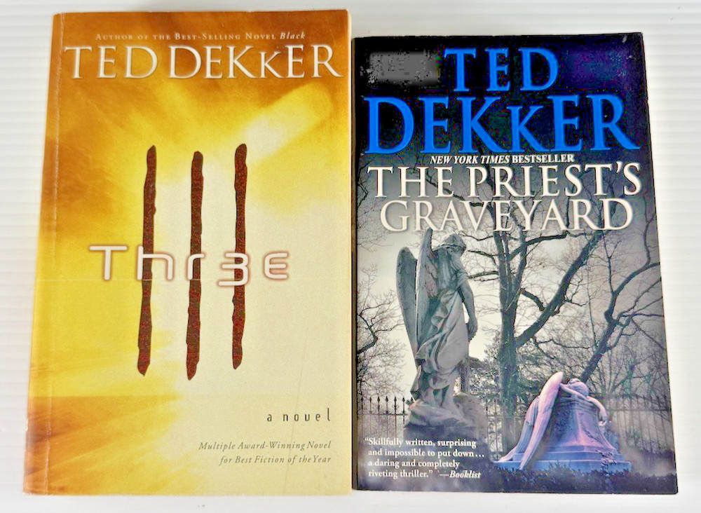 Ted Dekker Lot 2 Books Thr3e & The Priest’s Graveyard Christian Thriller