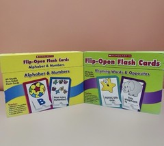 Flash Cards Alphabet & Numbers, Rhyming Words & Opposites 64 Two Sided Cards