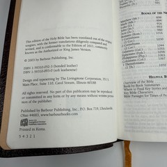 Holy Bible King James Version Barbour 2003 Burgundy Mini Leather Bound Pocket