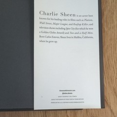 The Book of Sheen: A Memoir by Charlie Sheen Hardcover 2015 Dust Jacket