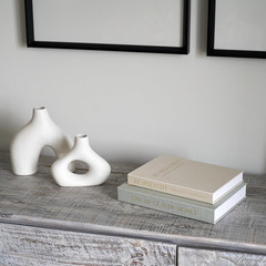 Set of 2 Beautiful Decorative Linen Books – Aesthetic Faux/Fake Books for Modern