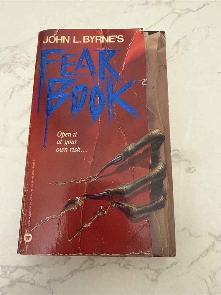 Fear Book By John Byrne 1988 First Printing Horror Warner Books Paperback