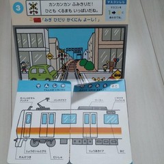 MIKI HOUSE Train Sound Book Kids Toy Voice Button Game Blue 22cm Used