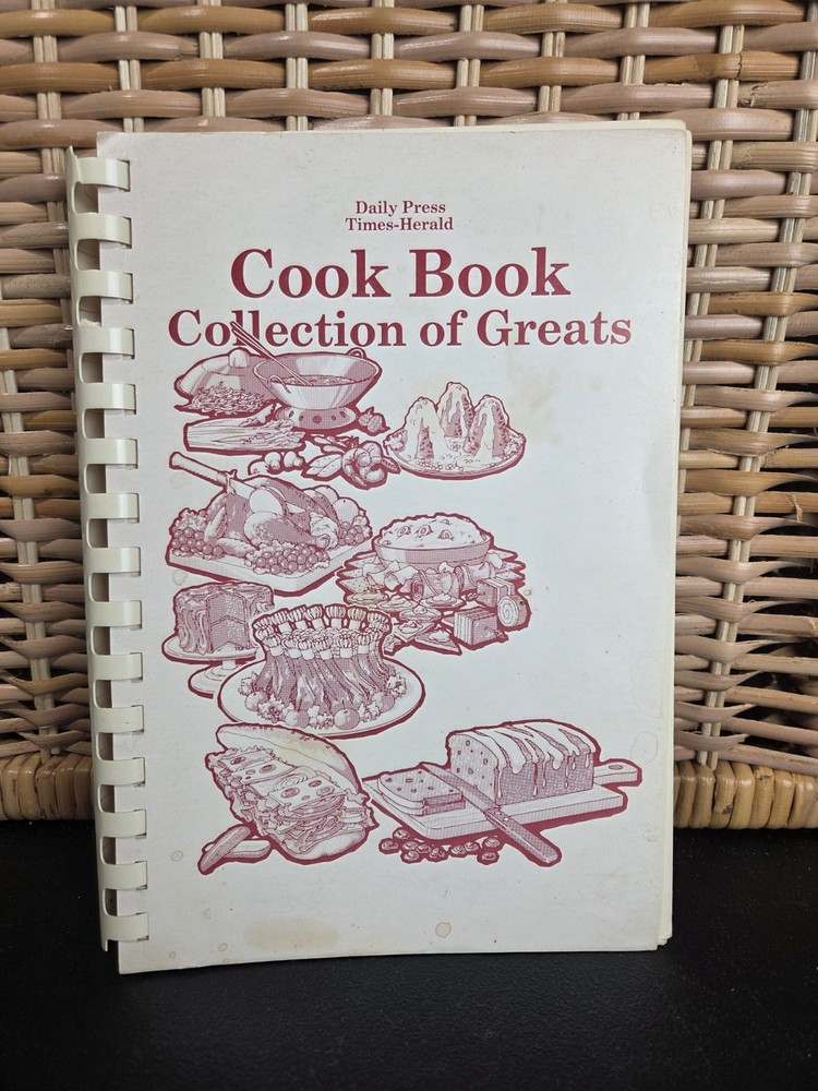 Daily Press Seniors Club Cookbook 1980s Hampton Newport News Virginia Spiral