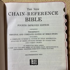 1964 Kirkbride The New Chain Reference Bible Thompson 4th Improved Edition KJV