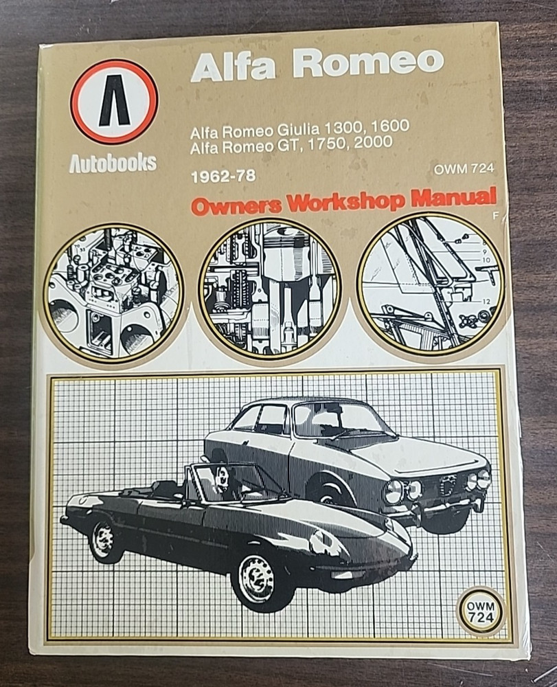 Alfa Romeo Giulia 1300 1600 Alfa Romeo GT 1750 2000 1962-78 Owners Workshop NOS