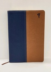 NIV, KJV, Parallel Bible, Large Print, Leathersoft, Navy/Tan.