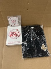 Rebecca Yarros Fourth Wing Redsox Combo Jacket & Book /W Auto Plate (Small) New