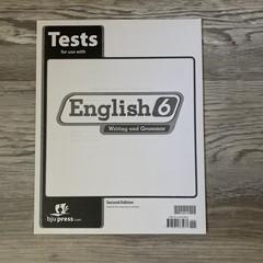 Bob Jones English 6 Tests 2nd Edition, BJU Press, Brand New