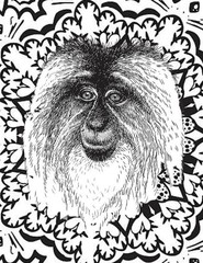 Save the primates Coloring book for Adults Teens 108 Pages 8.5 x 11 for All Ages