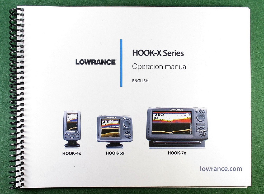 Lowrance HOOK-X Series Instruction Manual: Full Color 36 Pages & Clear Covers