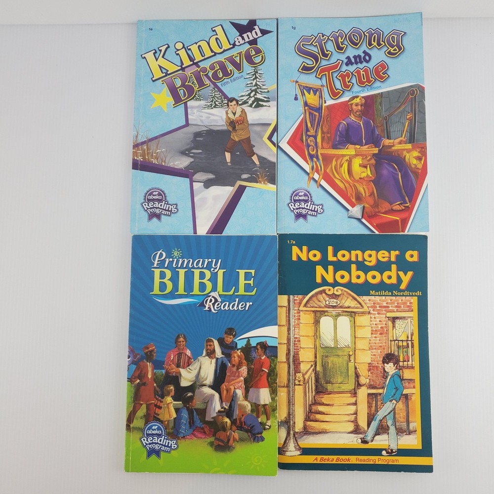 Abeka First Grade Readers Lot of 4 1g 1e 1.7a Primary Bible Reader A Beka Book